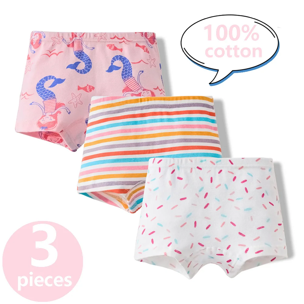 3/6 Pcs Kinder Mädchen Höschen Sets 100% Baumwolle Hübsche Cartoon Einhorn Druck Unterwäsche Für Mädchen Kleinkind Unterwäsche Boxer atmungsaktiv – Detail 8