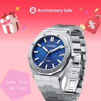 Cadisen For Royal Oak 42mm Homage NH35 Movement Luxury Top Brand Sapphire Automatic Wristwatch For Men Relogio Masculino 10Bar