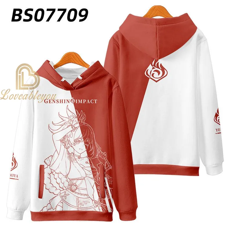 4T-45T Clothing Genshin Impact Hoodies Children Kids Boys Girls Long Sleeve Hoodies Sweatshirt Autumn Outwear Men Jacket