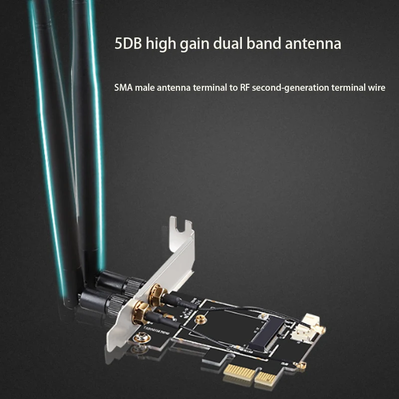 Extensor de tarjeta PCIE para juegos, convertidor PCI-E a M.2 NGFF, tarjeta elevadora pci express, tarjeta de expansión PCI-E, placa adaptadora de antena Dual