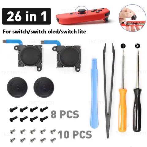 3D Analog Thumb Stick Replacement Kit For Nintendo Switch/Switch Oled/Switch Lite Joystick-Controller Repair Tool Accessories