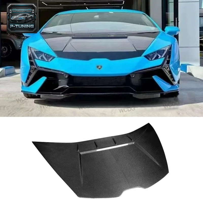 

For Lamborghini Huracan LP610 LP580 EVO Tecn-ica Style Dry Carbon Fiber Front Hood Engine Hood Bonnet Cover Car Bodykit