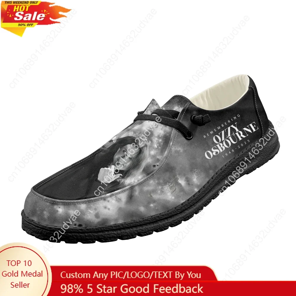 

Ozzy Osbourne 1948-2025 Loafers Men Woman Youth Casual Shoes Back To The Beginning Flat Footwear Custom Made Shoe Fashion Black