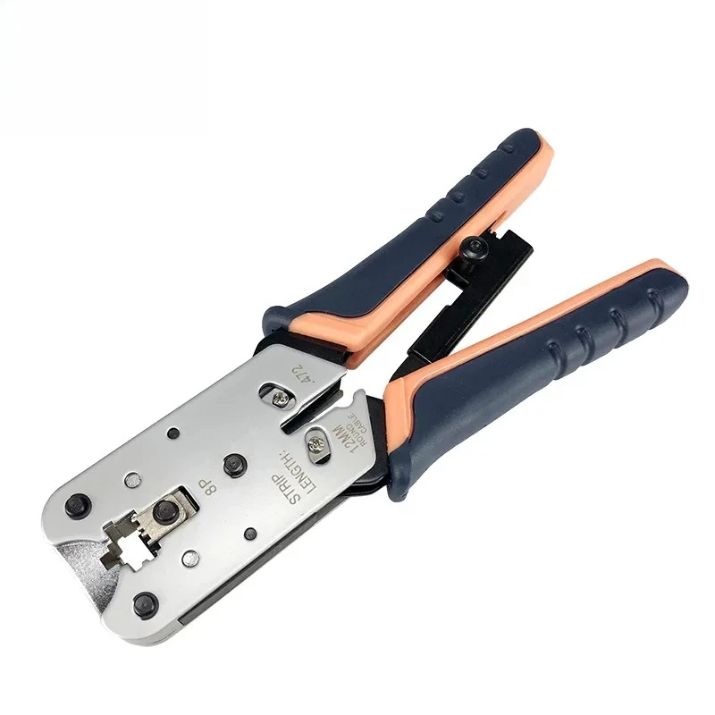 Outil de sertissage RJ45, dénudeur de câble réseau, coupe-câble Ethernet, connecteur LAN, appareil portable pour technicien informatique, électricien, en zinc