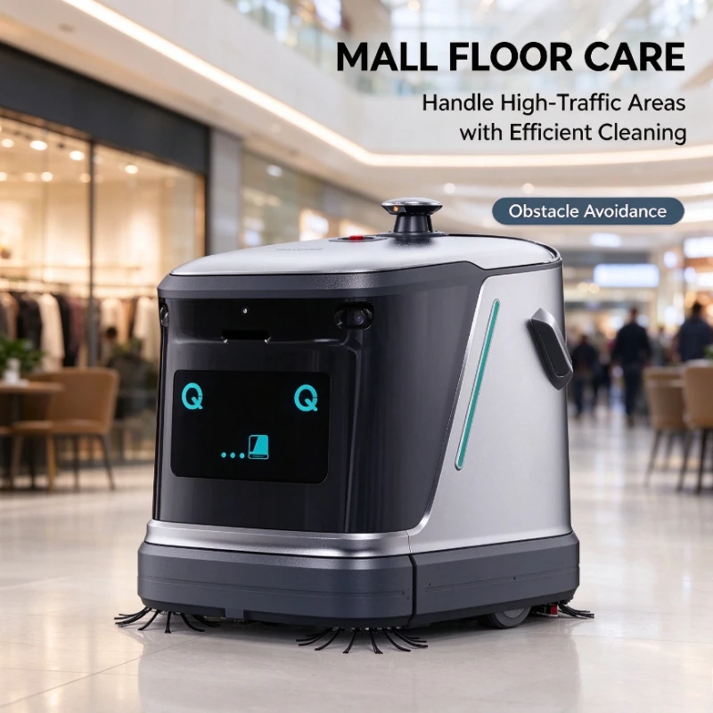 Customized Mall Smart Commercial Q3 Floor Cleaning Robot Automatic Navigation Floor Sweeper Vacuum Mop Robot for Large Areas