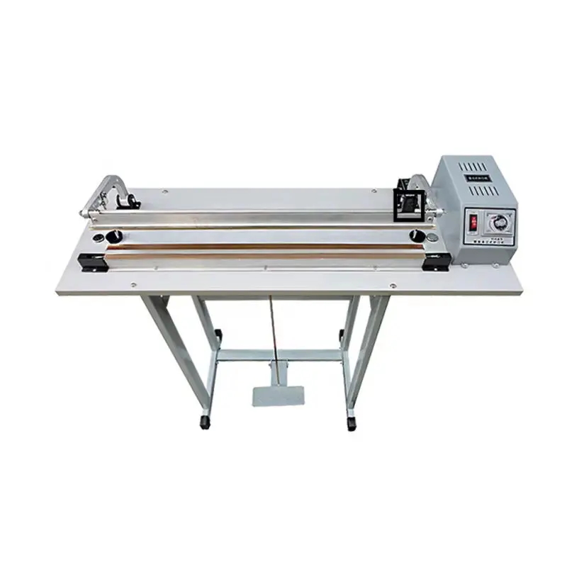 110V 220V Foot Operated Continuous Vertical Heat Sealing Machine with Knife Cutting for Plastic Bags