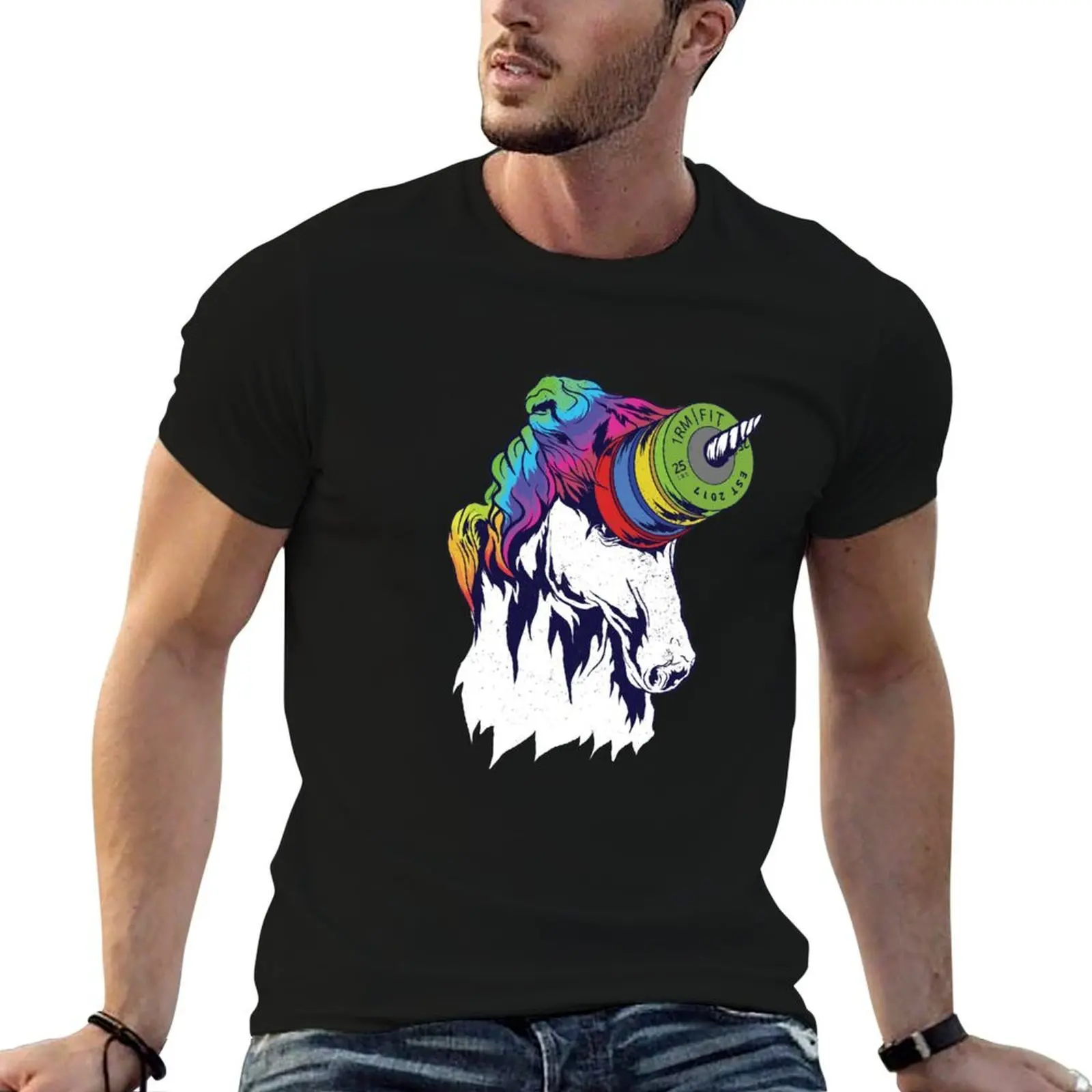Unicorn and Competition Plates T-Shirt graphic t shirts for man t shirts for man cotton soft cotton t shirts man 100% T-shirt