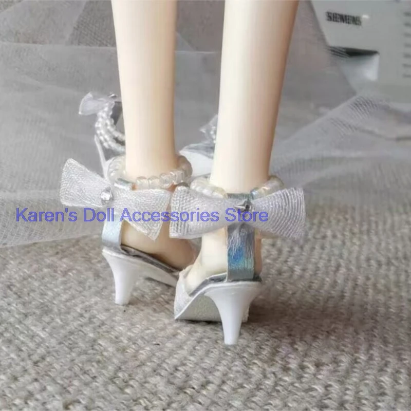 2026 French style Lace multi-chain Handmade high heel for landoudou/Blythe/ob22/ob24(Fit Ob24、azone、MMK、Jenny、Licca)