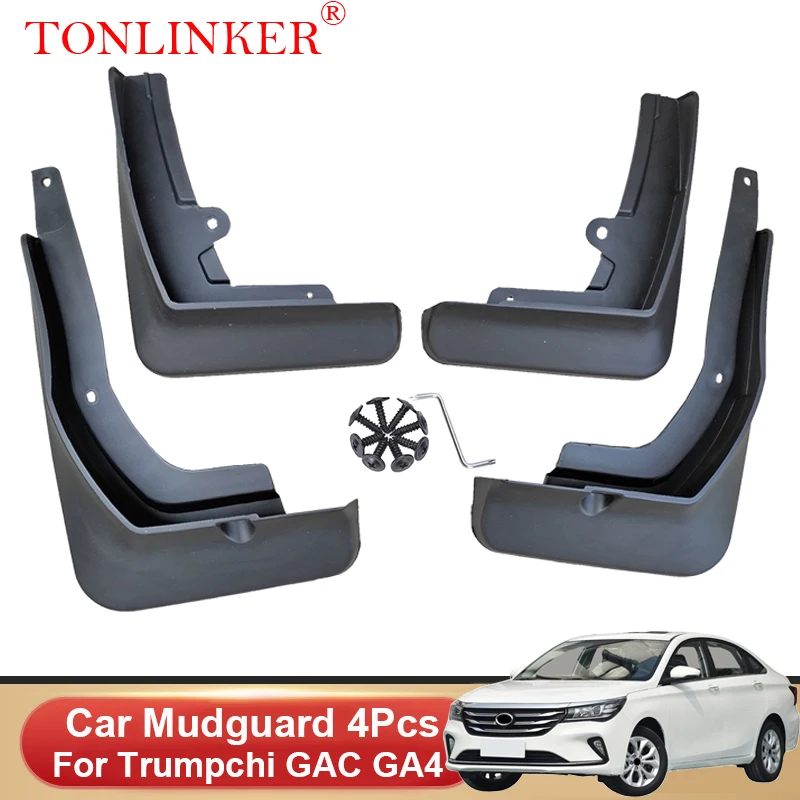 

TONLINKER Car Mudguard For Trumpchi GAC GA4 2021 2022-Present Front Rear Mudguards Splash Guards Fender Mudflaps 4Pcs Accessorie