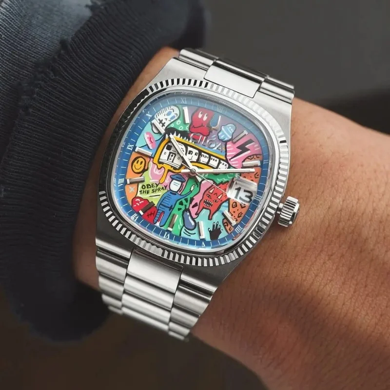CILOA painted dial watch men's brand authentic trendy fashion 2025 new brand authentic high quality waterproof quartz watch - Image 3