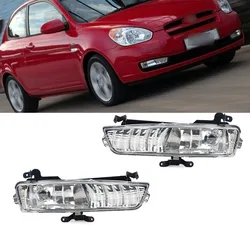 Car headlights DRL fog lamp For Hyundai Accent 2006-2010 driving light lamp front bumper fog light 92201-1E000 92202-1E000