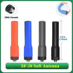SF-20 Soft Antenna SMA-Female Mini Short Aerial Dual Band VHF UHF For UV-17 Pro GPS UV-5RM UV-21 UV-18 Pro Max Radio Accessories