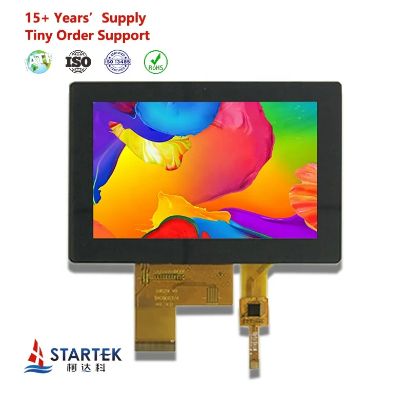 5 Inch 800*480 ST7262 LCD Module RGB Wide Operating Temperature IPS Capacitive Touch Screen TFT Modules