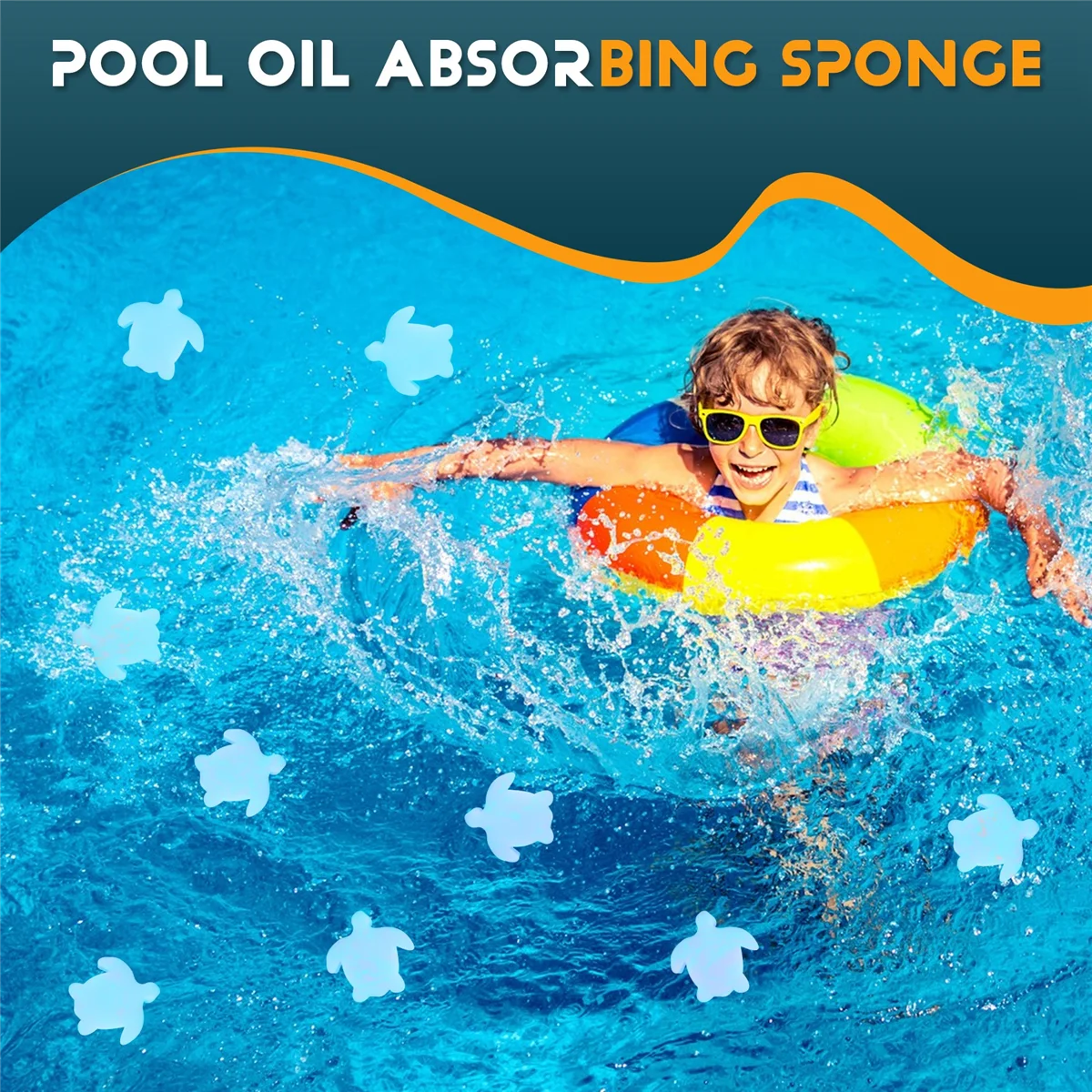 Sponge50Pcs الأبيض العائمة سبا الإسفنج السلاحف النفط امتصاص حوض استحمام ساخن مقشدة حثالة امتصاص المنظفات لحمام السباحة