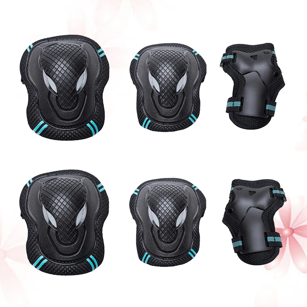 

Protective Gear Set For Skateboard Scooter Roller Skating Adjustable Wrist Knee Elbow Pads With High Hardness Shell