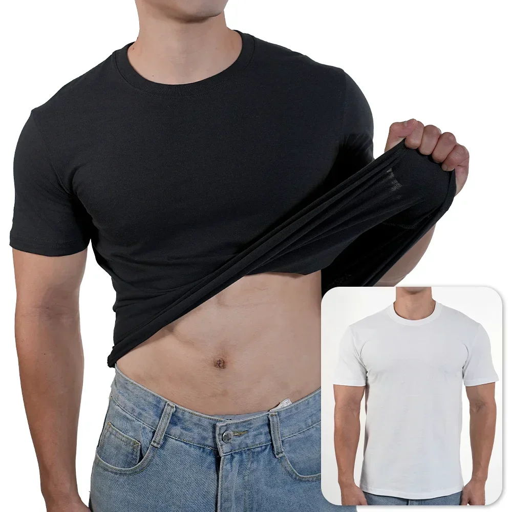 

Men Women T-shirt High Qualtity Cotton Short Sleeved T Shirts O Neck Solid Color Tee Black White Breathable Clothing Couple Tops