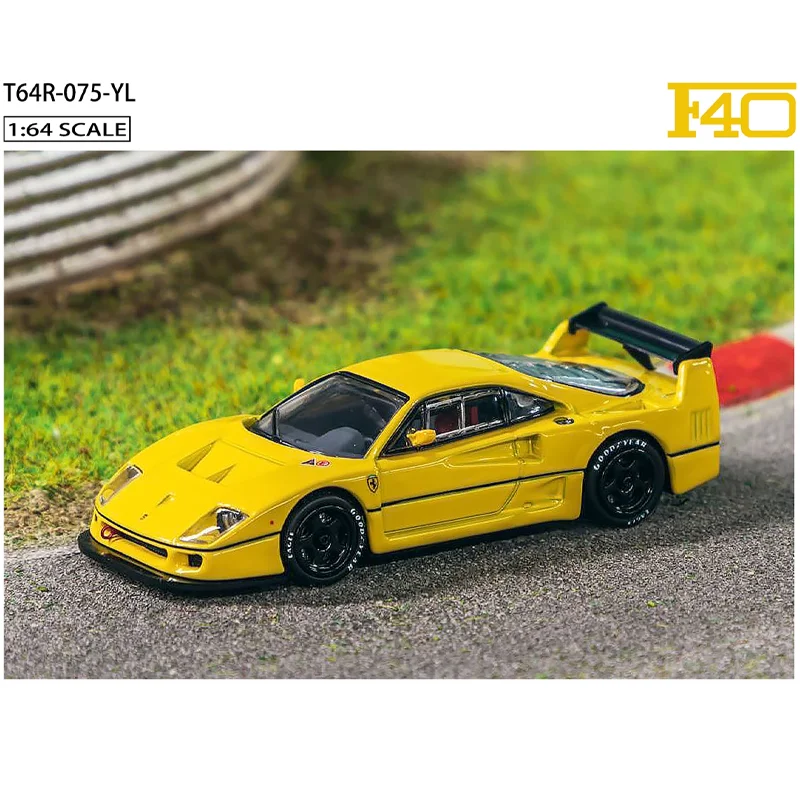 Asfalt Werkt 1/64 Ferrari F40 Lm Gele Legering Speelgoed Motorvoertuig Gegoten Metalen Model Geschenken