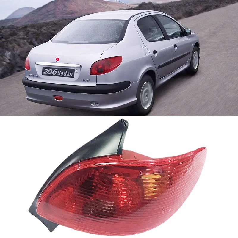 

For Peugeot 206 2002 2003 2004 2005 2006 Hatchback car accsesories rear tail light assembly reversing light turn signal