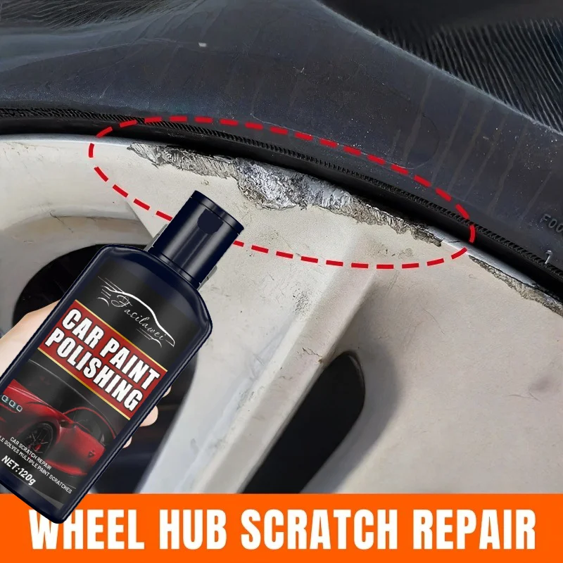 

All-in-one motorcycle wheel repair kit with polish and sponge applicator - Removes scratches and rust, providing a quick solutio