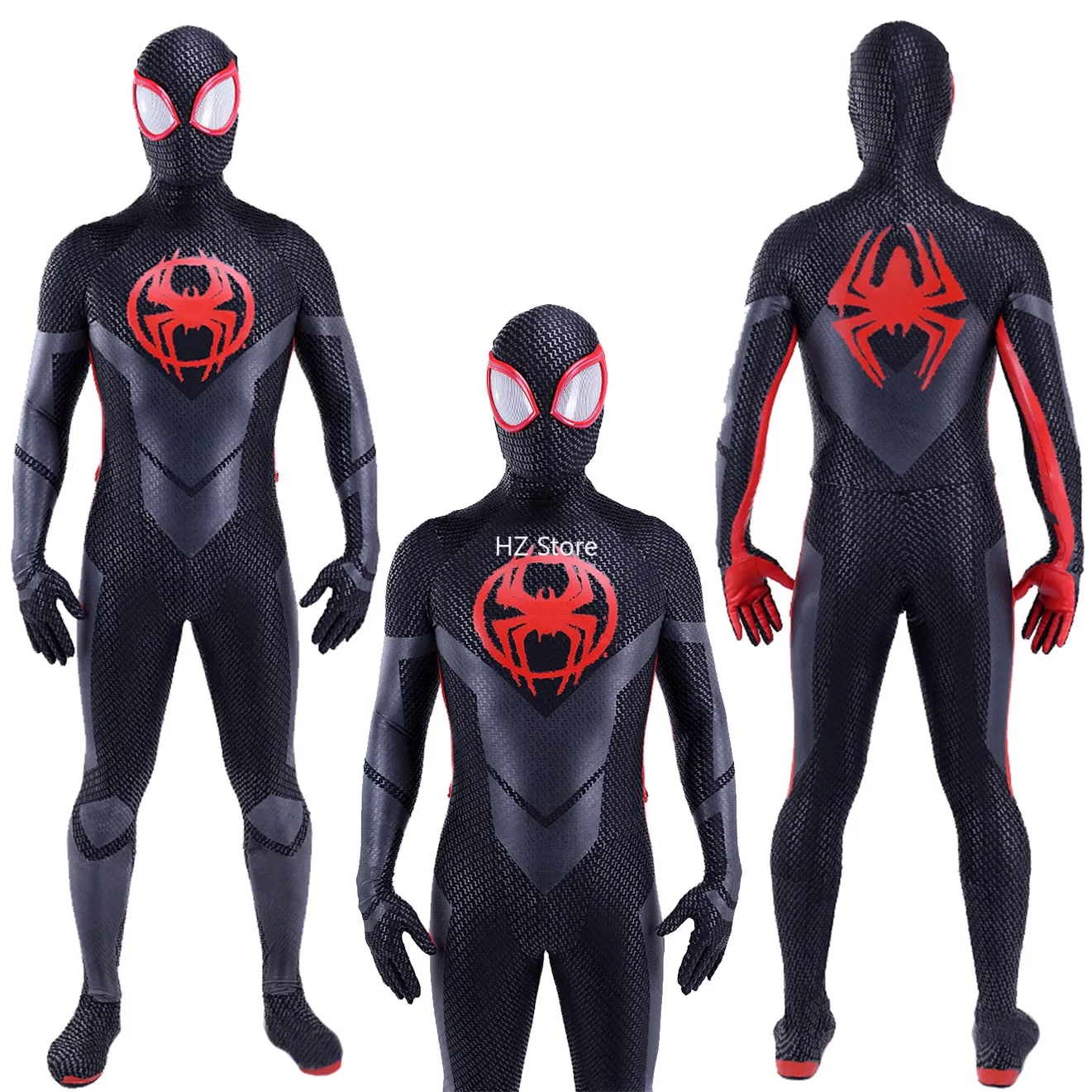 

Marvel Superhero Miles Morales Spider-Man Bodysuit with Mask Halloween Cosplay Costume Suit Jumpsuit for Birthday Gift