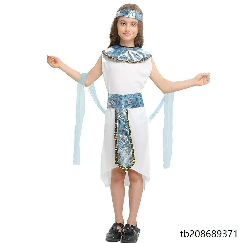 زي ملكي للأطفال لأداء المسرح، زي فرعوني للعروض، ملابس الهالوين، فستان الملكة والملك، زي وطني للمسرح #5