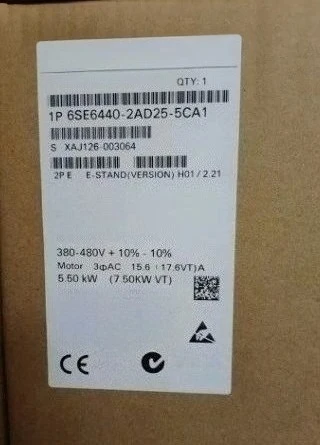 

Brand New 1pcs 6SE6440-2AD25-5CA1 Inverter Driver One Year Warranty Expedited shipping