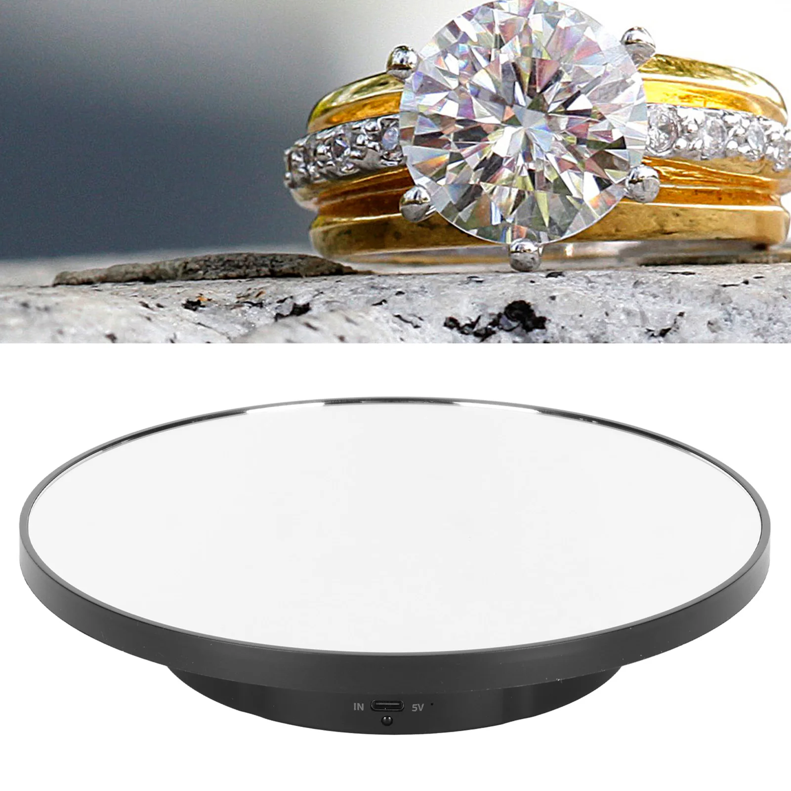 

ZK50 Rotating Display Stand 2 in 1 Automatic 360 Degree Electric Turntable with Remote Control for Photography Product Jewelry