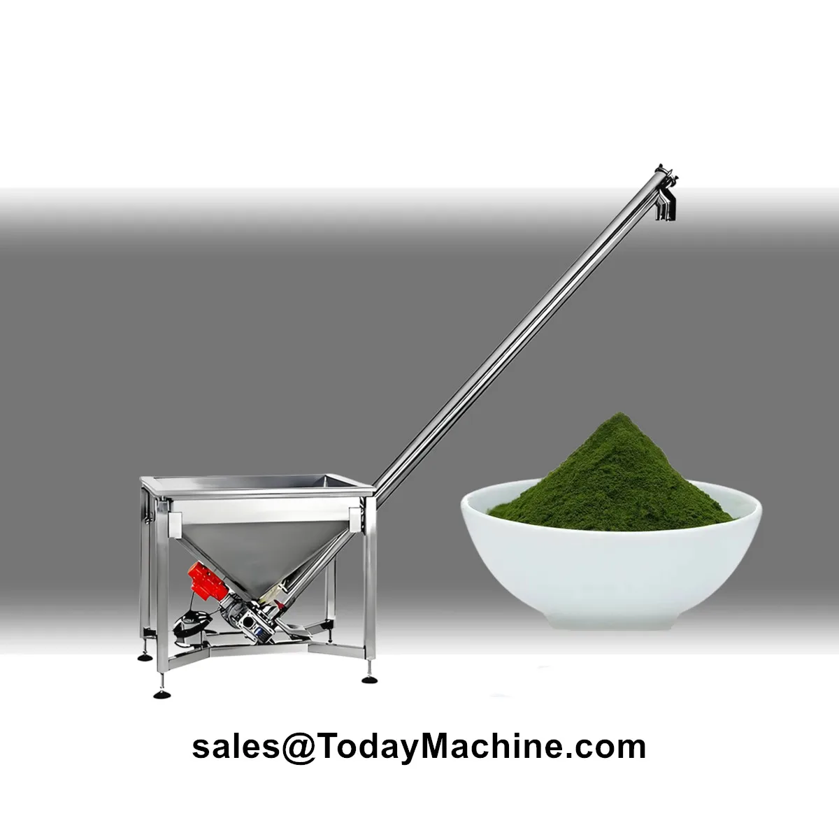 Trasportatore automatico per alimentazione a vite a pellet con tramoggia