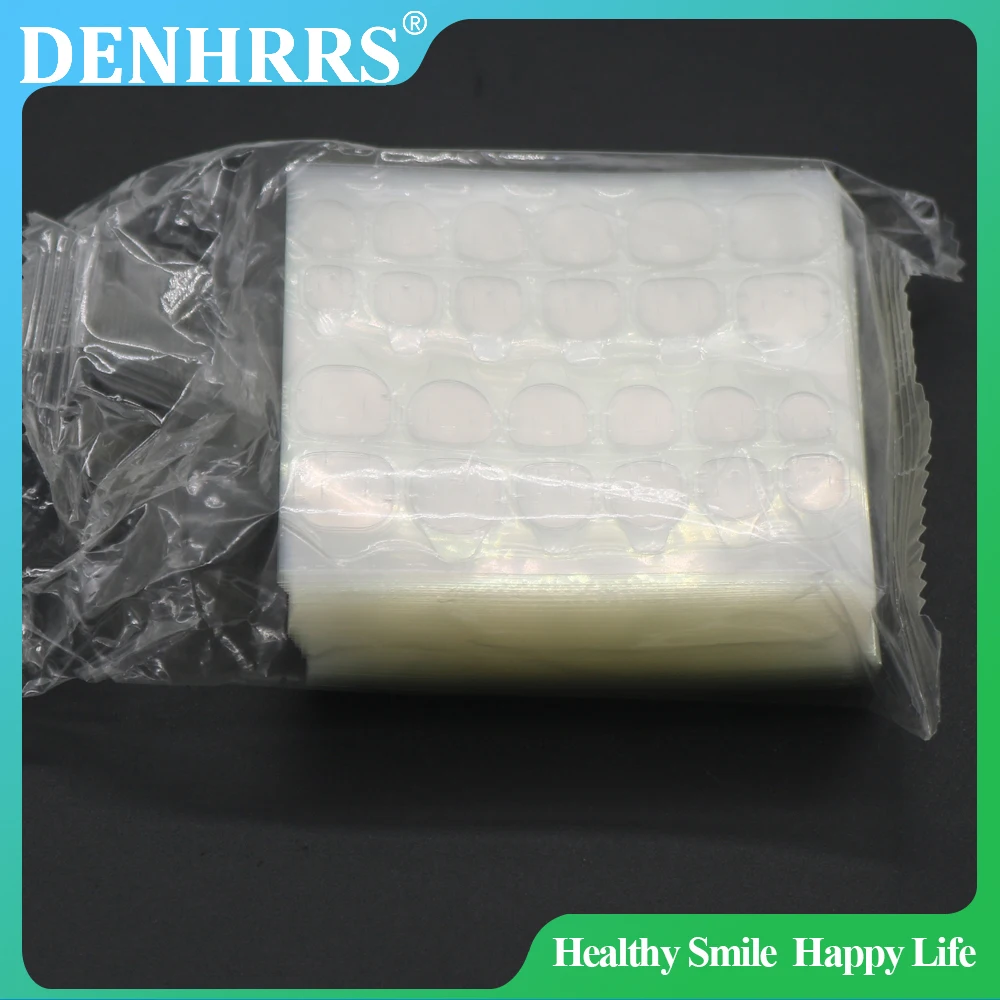 50 ورقة 24 قطعة/ورقة مزدوجة الوجهين أظافر صناعية الفن لاصق الشريط الغراء هلام واضح علامات التبويب مقاوم للماء مسمار