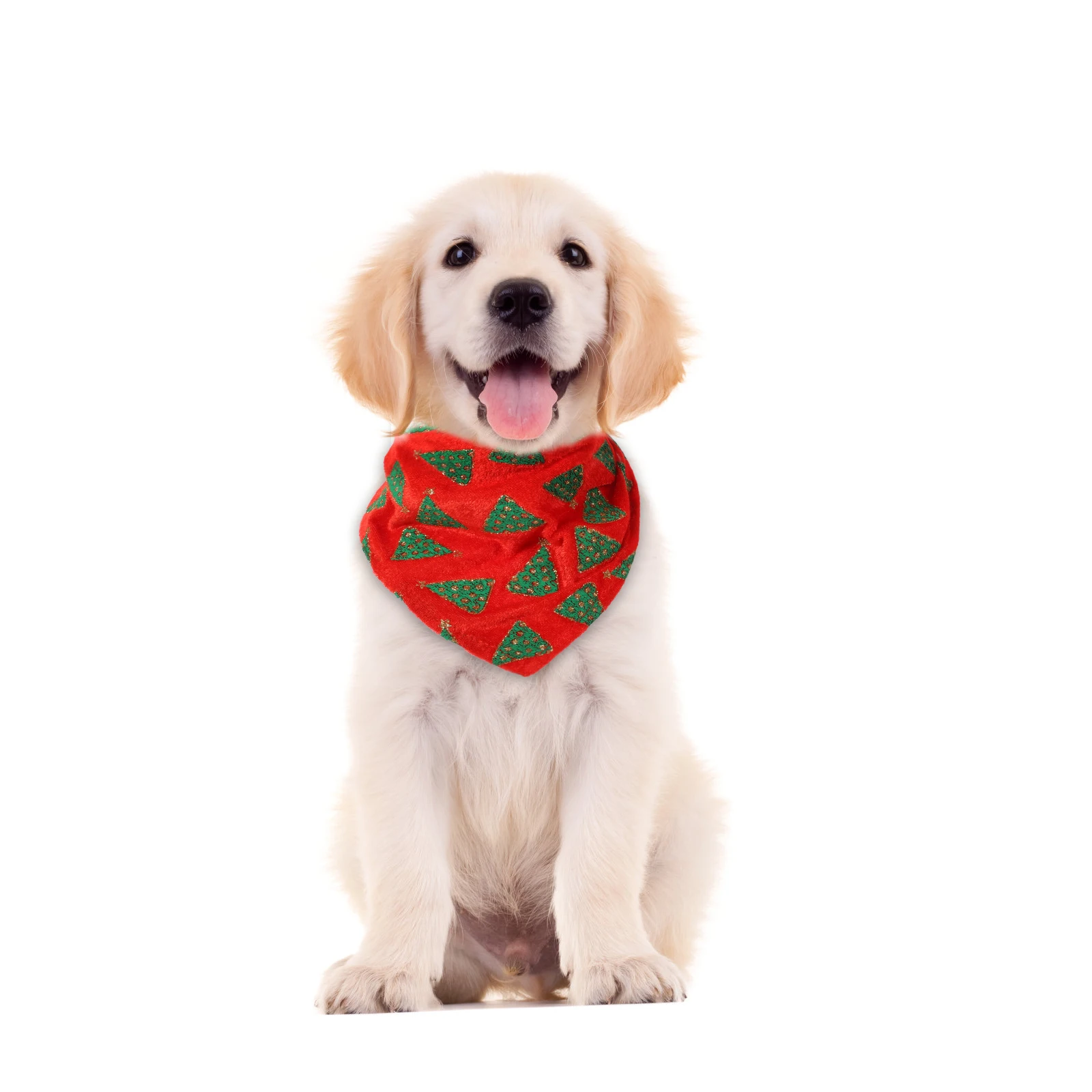 

Cute Christmas Bandana For Dogs Soft Polyester Scarf Washable Puppy Bandana Collar Xmas Bandanas Pet Accessory Triangle Scarf