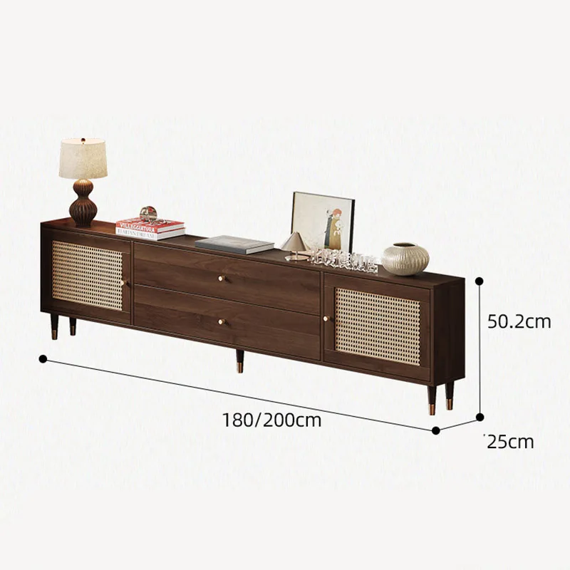 Space Saving Light Luxury TV Stand Wide Sideboard Media Console Apartment Trendy Fernsehschrank Storage Cabinet Furniture