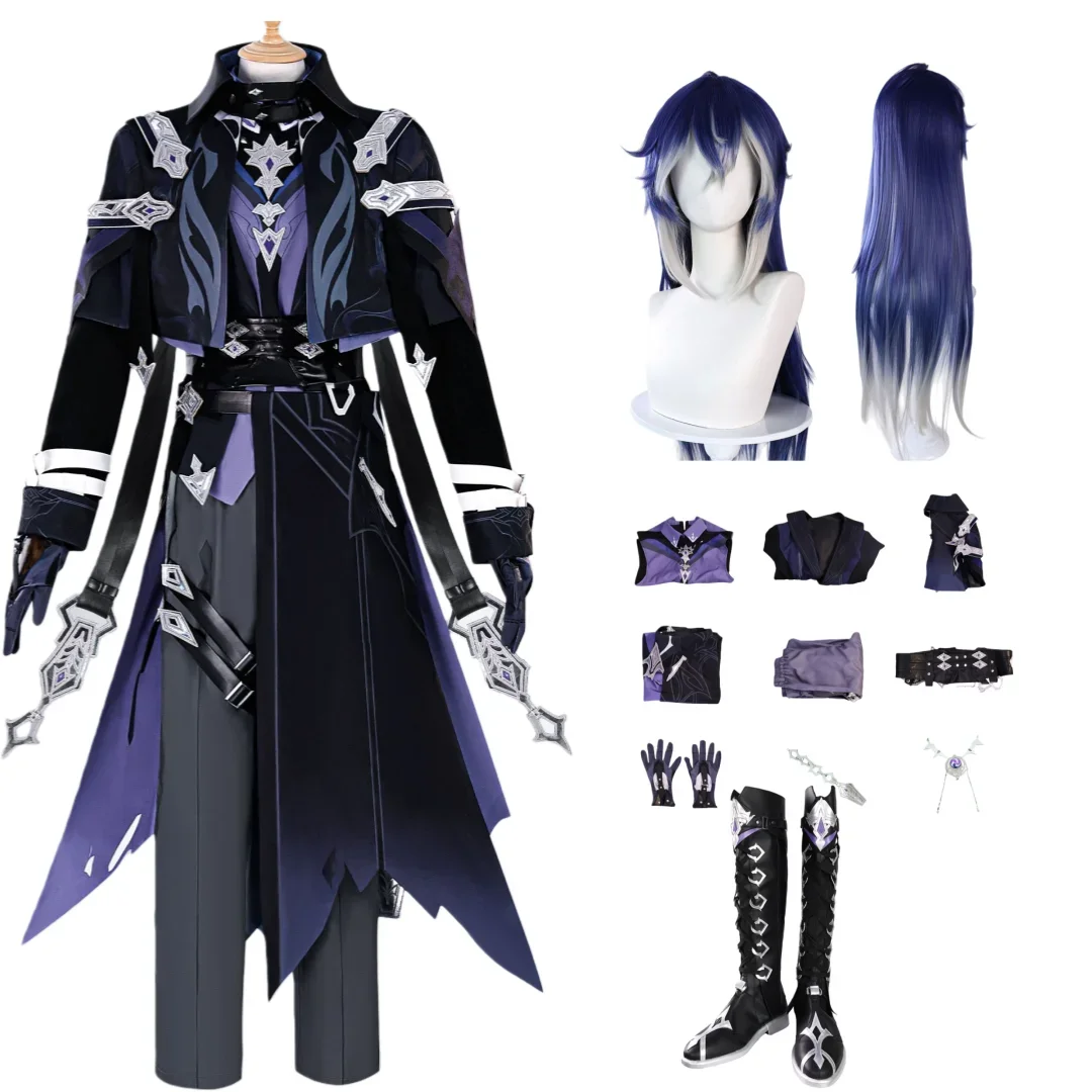 

Genshin Impact Kyryll Chudomirovich Flins Cosplay Costume Wig Shoes