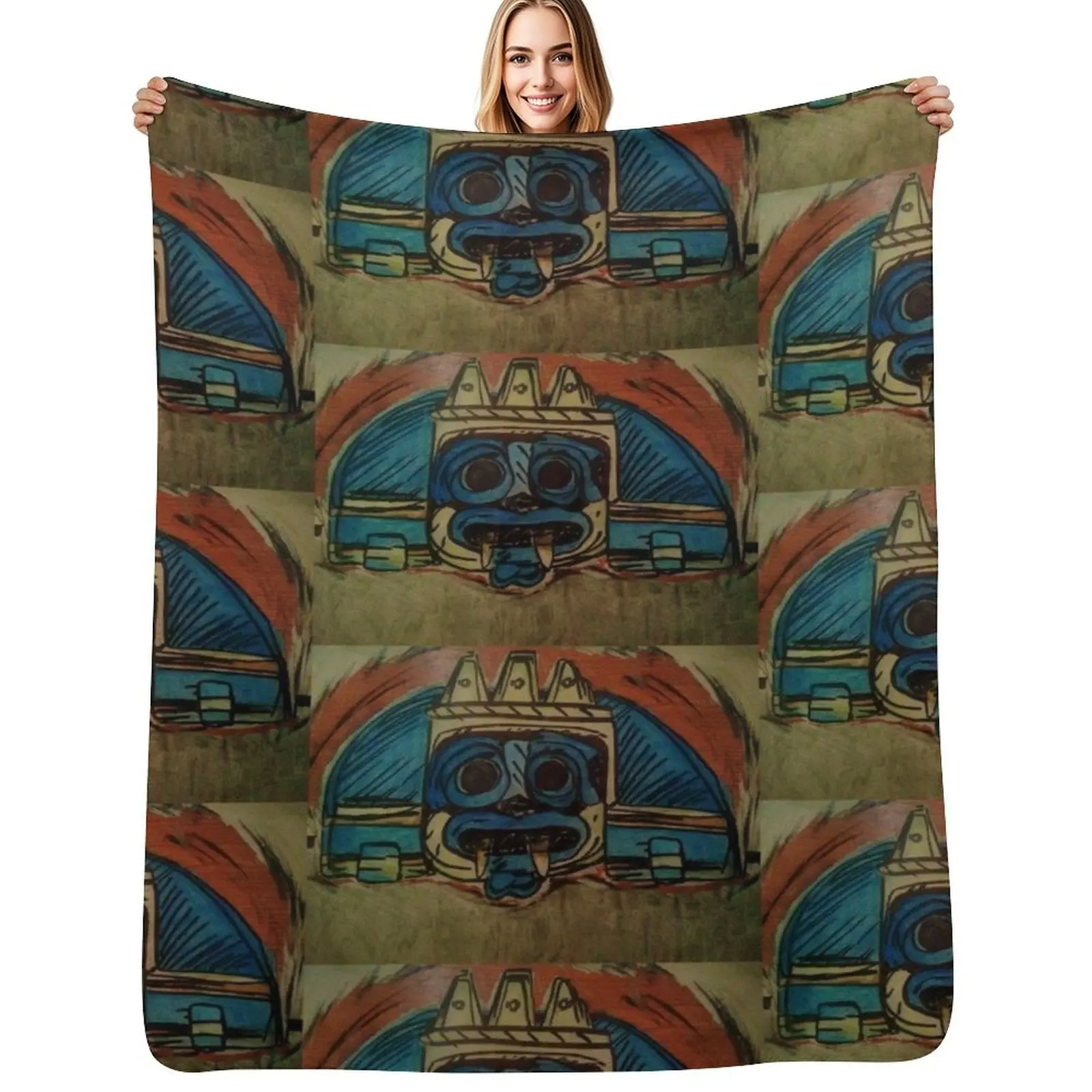 Thaloc God of Rain/Thunder Throw Blanket Summer Polar Hairy Hairys Soft Big Sofa Quilt Blankets