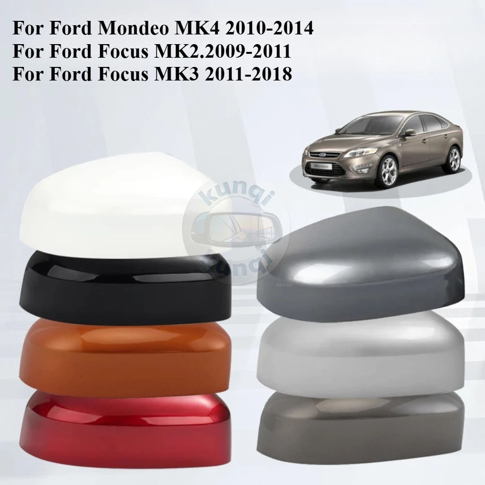 Door Mirror Cover For Ford Focus MK2 2009-2011 For Ford Focus MK3 2011-2018 Mondeo MK4 2010-2014 Side Mirror Cap Car Accessories
