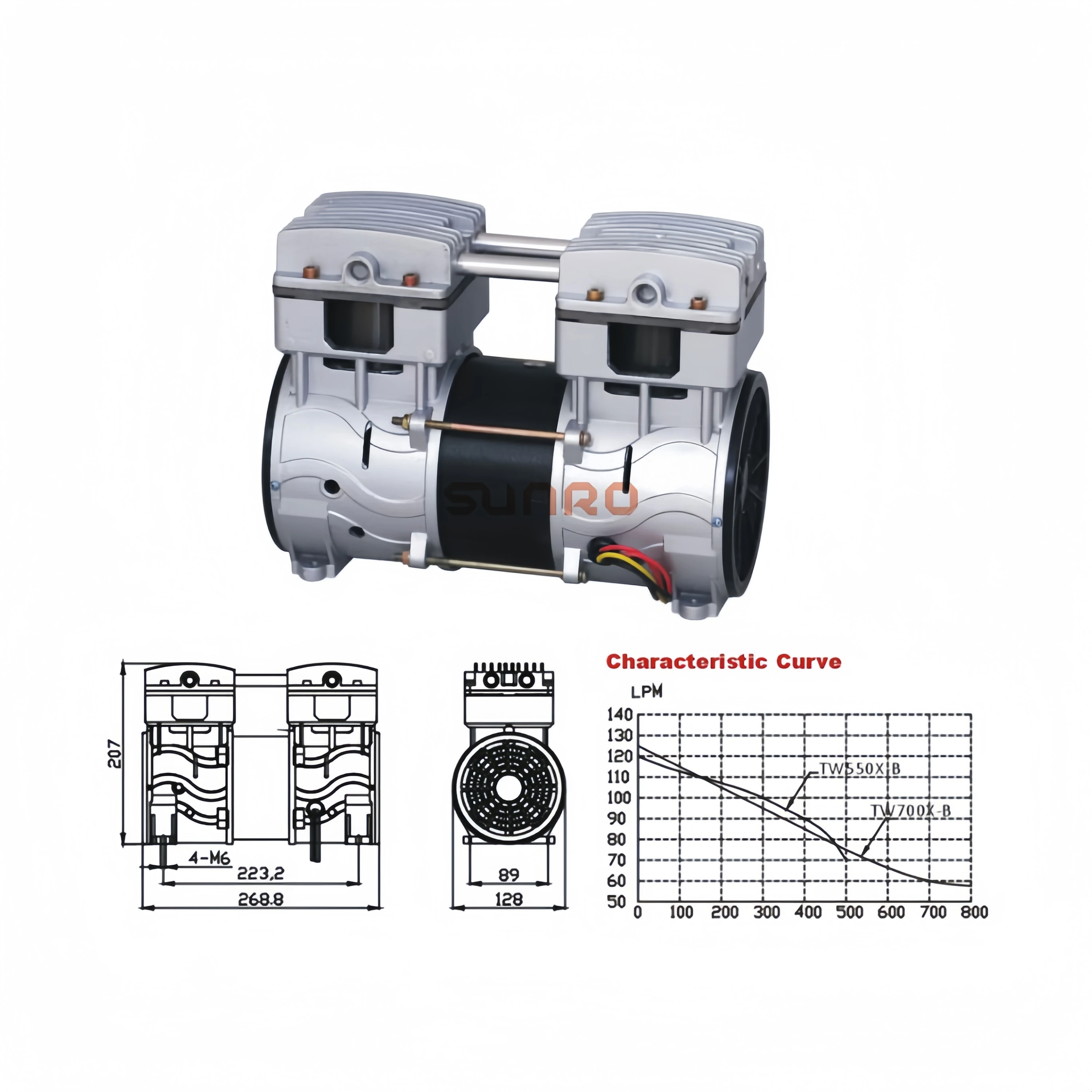 Wholesale price Max-Air den tal Oil-Less den tal Air Compressor to three den tal chairs