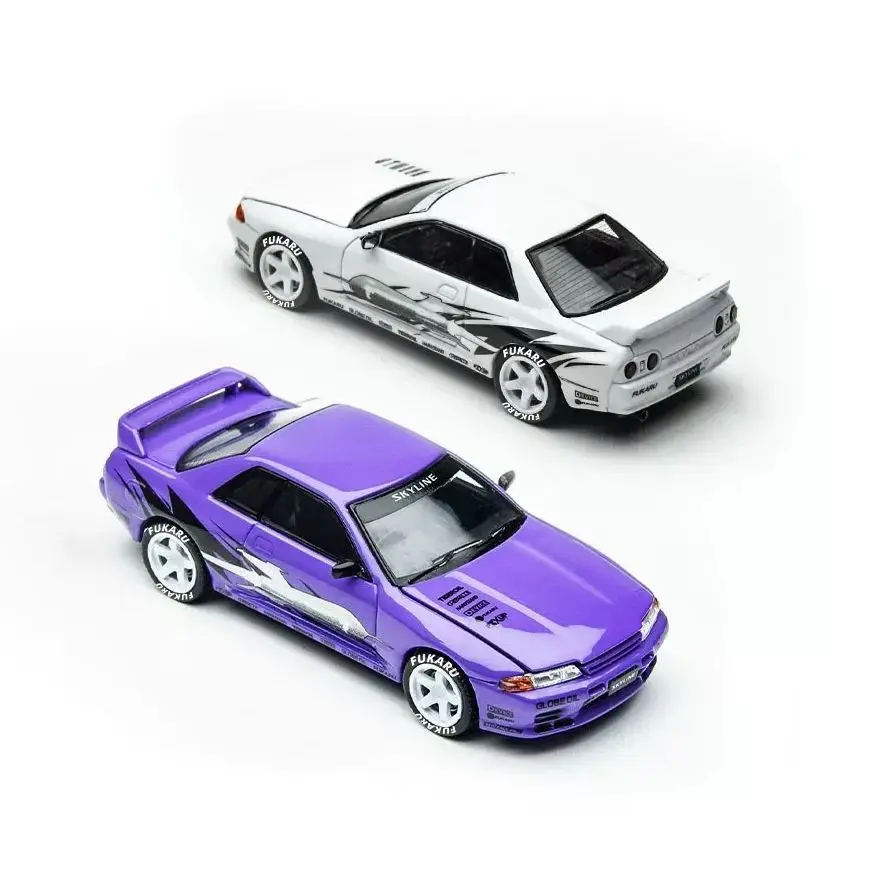 

Модель автомобиля TimeMicro 1:64 Skyline GT-R R32 Los Santos для дрифта, из сплава