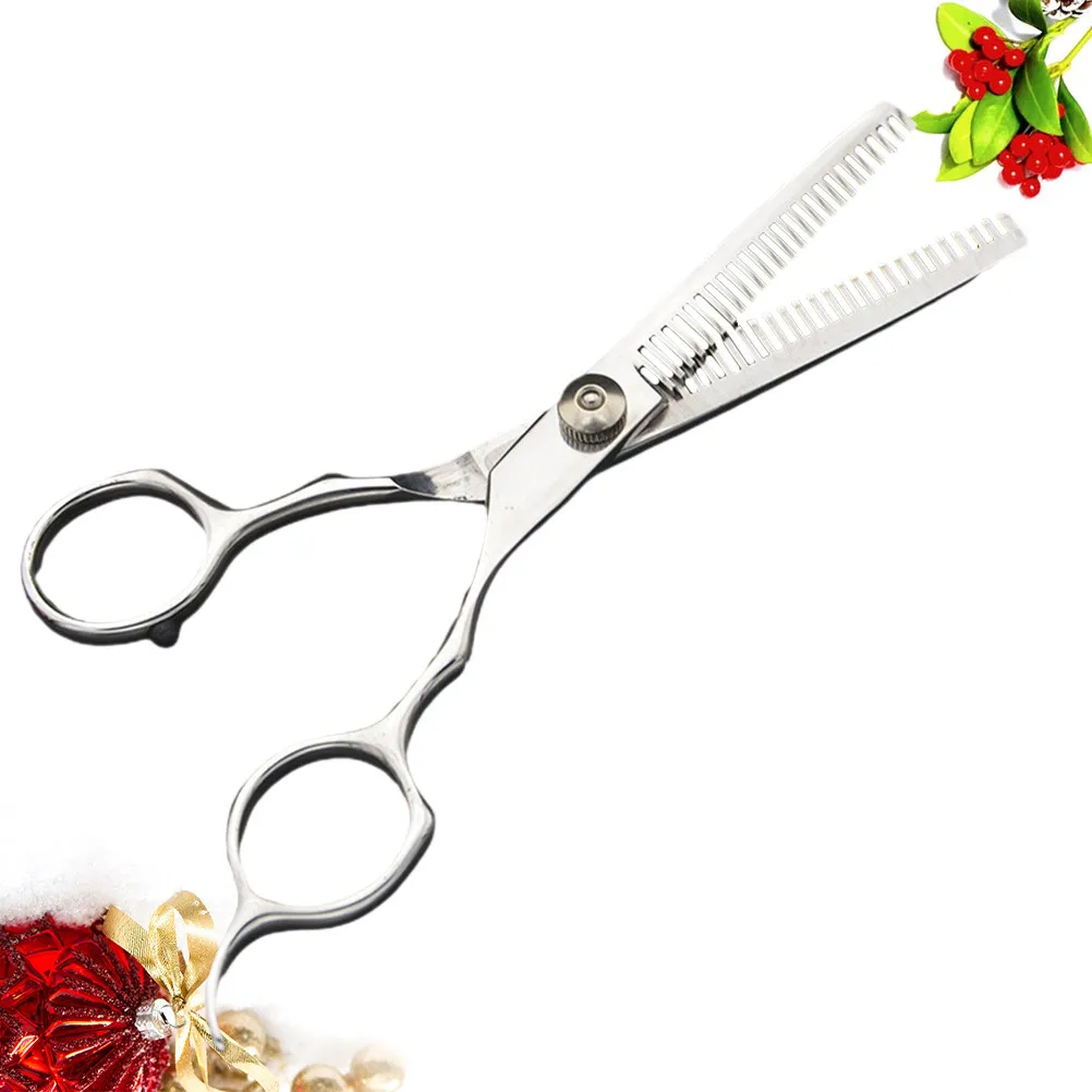 

6Inch Double Teeth Hair Styling Scissors Professional Grade Stainless Steel Barber Shears for Bangs Cutting Grooming
