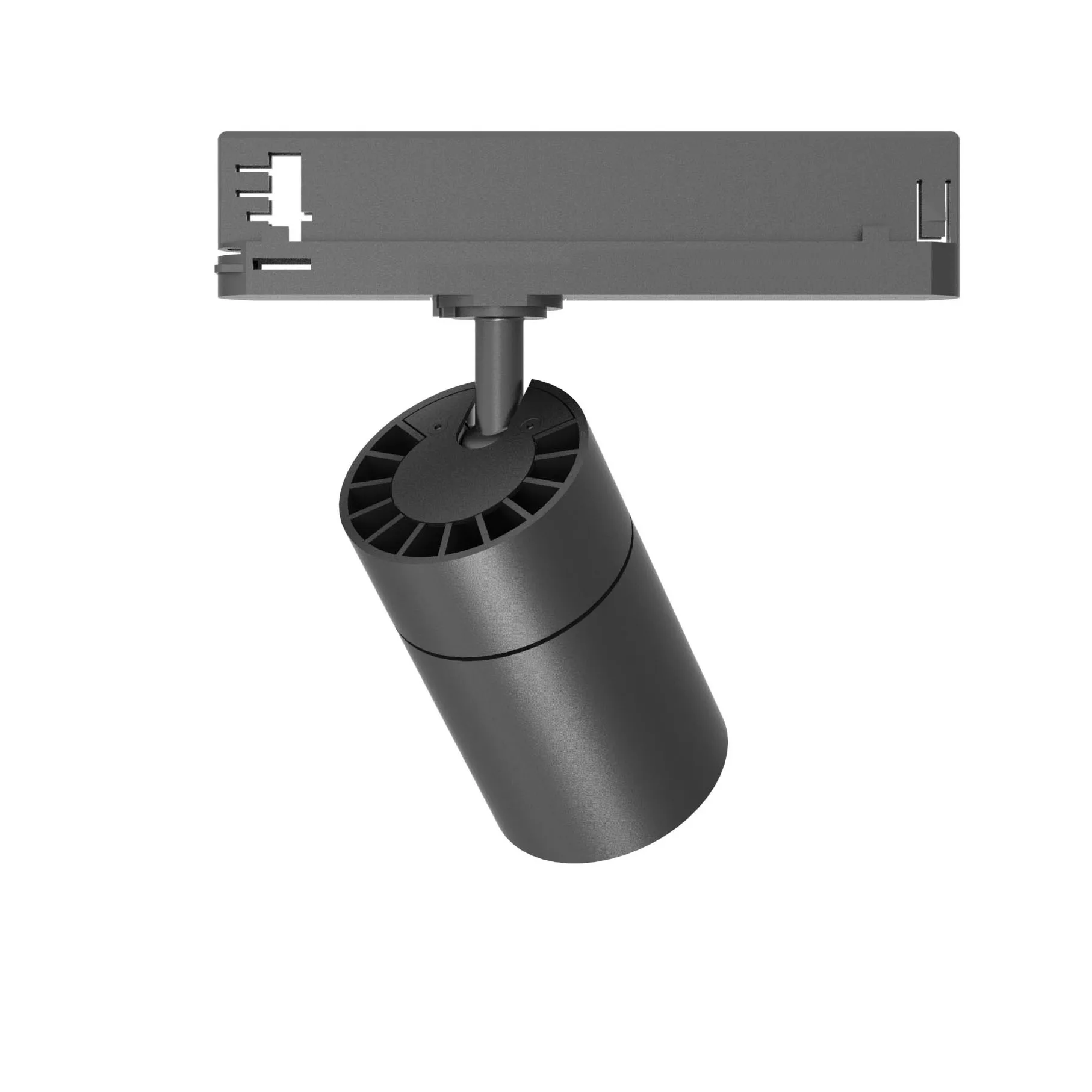 Zoomable 23W LED Track Spotlight for DALI Dimmable Systems White Black Commercial 3 Phase Aluminum Housing Ceiling Track