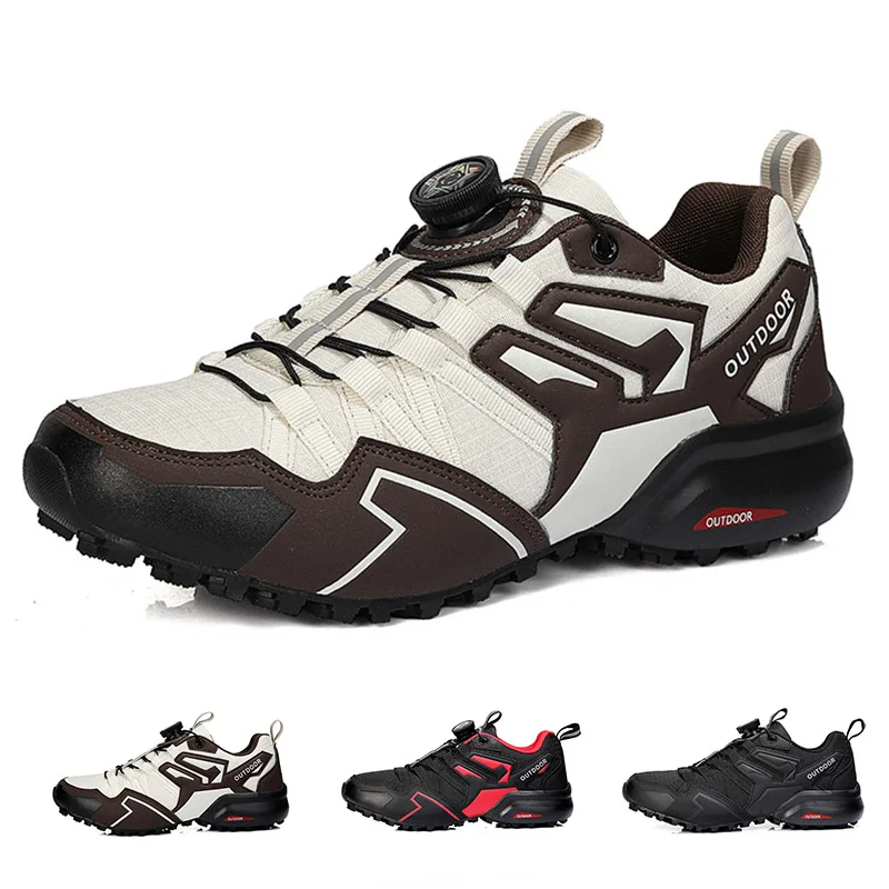 

Hiking Shoes Non-Slip Outdoor Cross-Country Travel Shoes Tactical Training Shoes Breathable Casual Lockless Bicycle Shoes Men