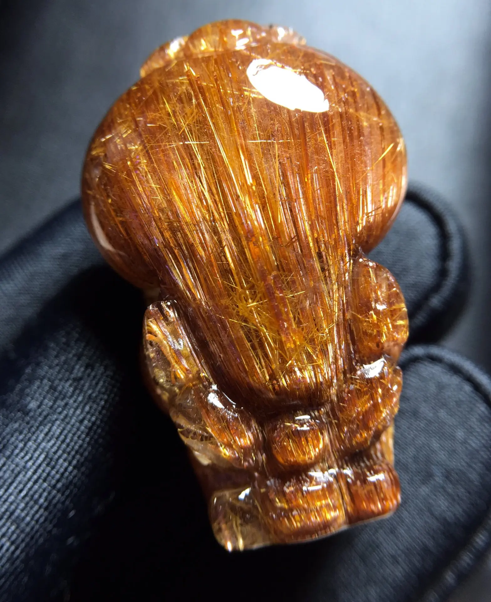 النحاس الطبيعي Rutilated قلادة من الكوارتز بي شيوى Rutilated الكوارتز مجوهرات 37.8*25.7*20.5 مللي متر الرجال النساء البرازيل AAAAAAA