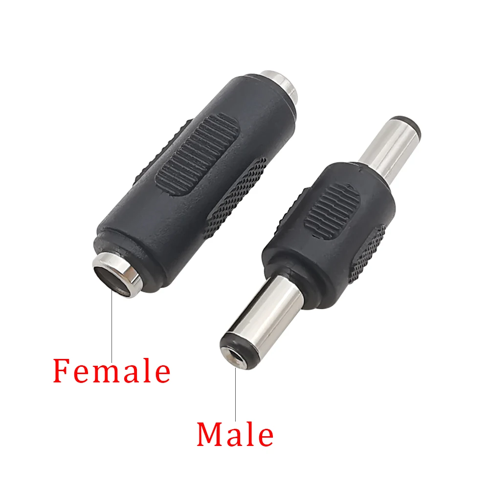 1/2/5Pair 5.5x2.1mm DC Power Double Head Conversion DC Male to Male Plug/Female to Female Jack Connector For LED CCTV Camera