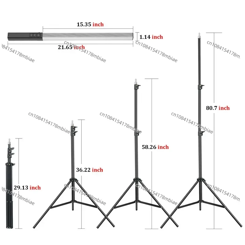 1000lm IR Control 36 Colors Led Video Light Wand LUXCEO Q508A with 2.1m 80.7 Inch Stand Tripod & Head for Photogtaphic Lighting