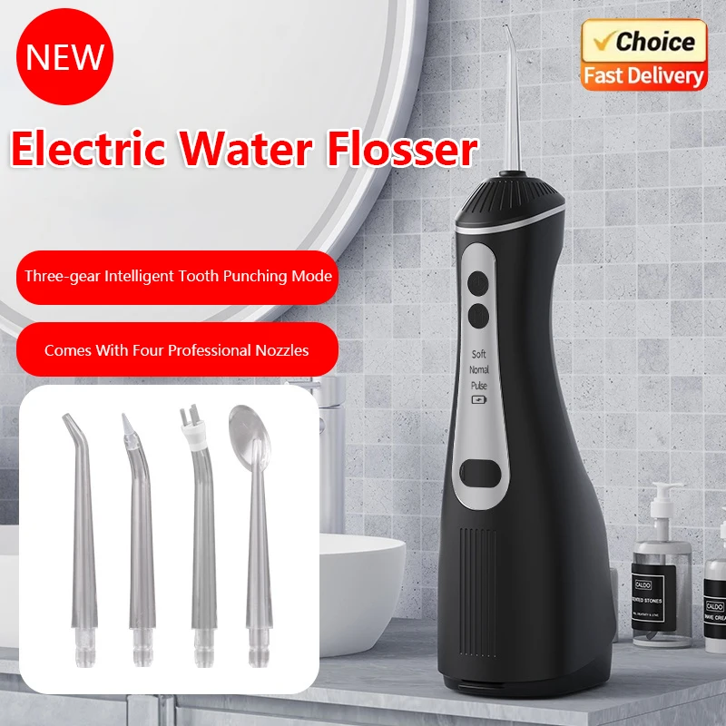 

Электрический ирригатор для воды, портативный ирригатор для полости рта, перезаряжаемый очиститель зубов для чистки зубов, ухода за домашними путешествиями, водонепроницаемый IPX7