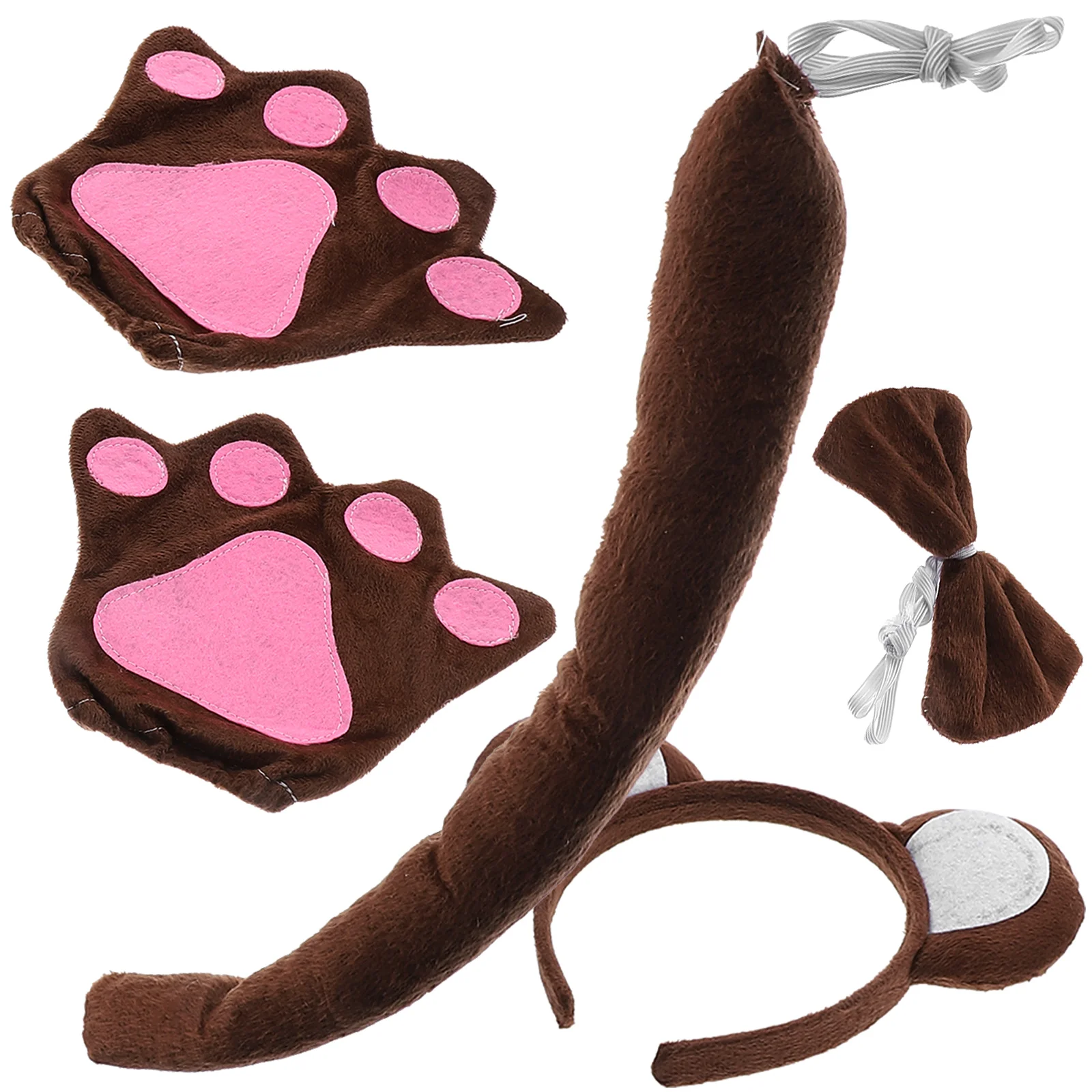

Monkey Headband Headdress Ear Ears Gloves Accessories Costume for Adults Toddler Kids