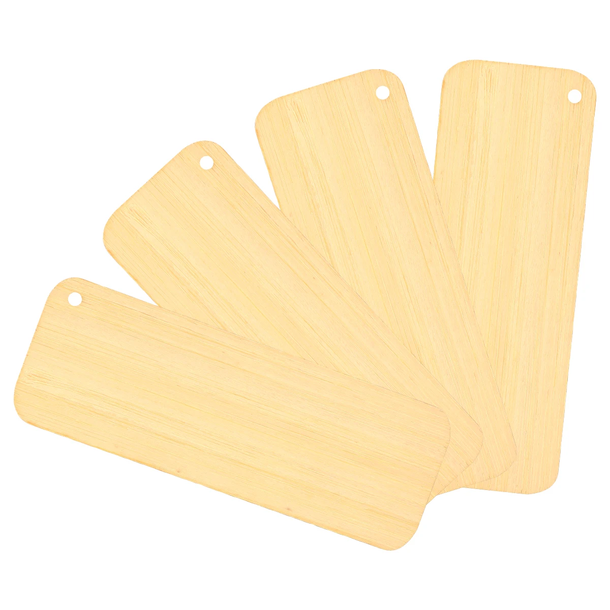 4 Pcs Commemorate Bamboo Bookmark Tag Dried Craft Blanks Floral Bookmarks