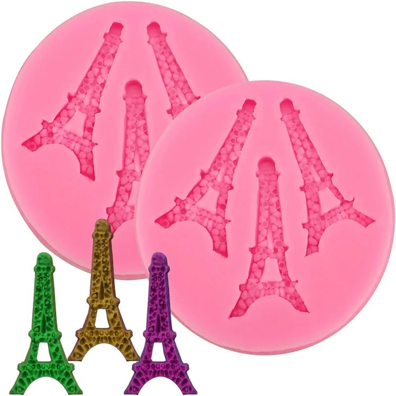 1 Pcs Mini Eiffel Tower Silicone Fondant Molds for Sugarcraft，Candy, Icing, Cake Decoration, Chocolate, Polymer Clay, Resin Mold