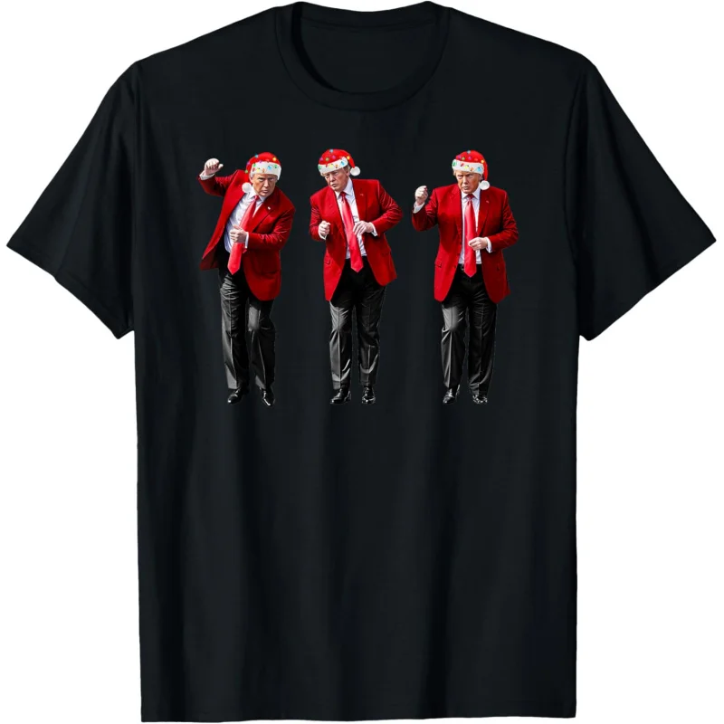 

Christmas Donald Trump President 2024 Dancing Funny Santa T-Shirt Loose men's and women's