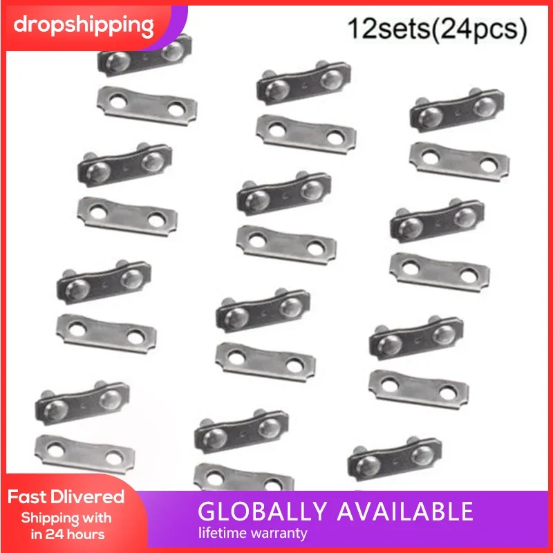 12 Sets Chainsaw Chain Repair Links 3/8LP Pitch - .050 Gauge Tools Kit Chainsaw Parts And Replacement Accessories