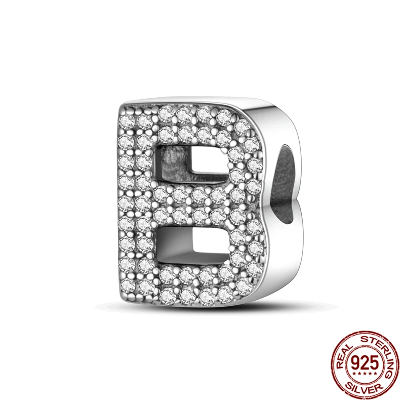 

This DIY women's jewelry gift features an S925 sterling silver letter B bead paired with an original bracelet.