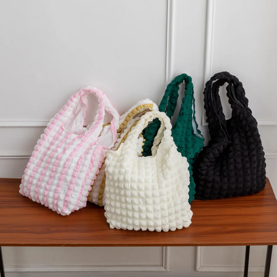 

Винтажная женская сумка ярких цветов, большая вместительная сумка для покупок, сумка для хранения продуктов, летняя свежая простая сумка